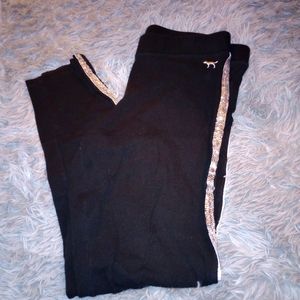 Vs pink sequin leggings size M